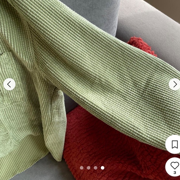Green Corduroy cotton:on s 8 Button-Front Jacket - Picture 3 of 11